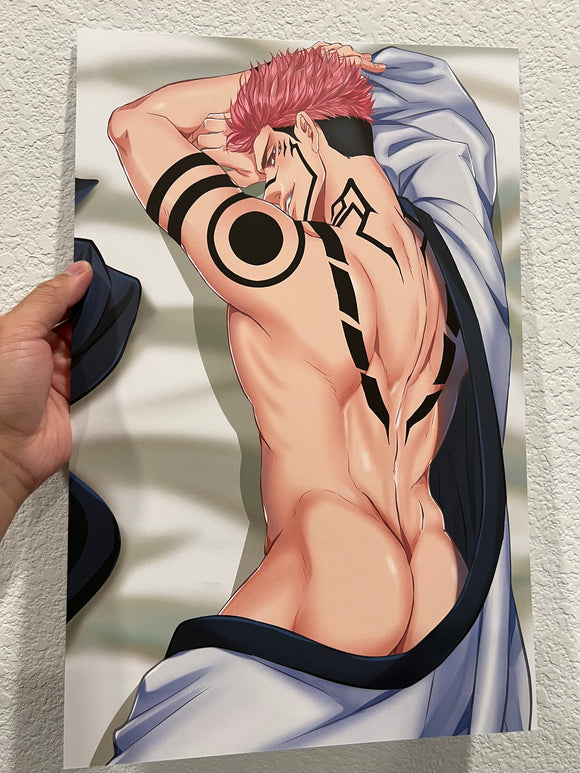 (SFW or NSFW) Sukuna BACK from Jujutsu Kaisen Unofficial Fan Art Poster