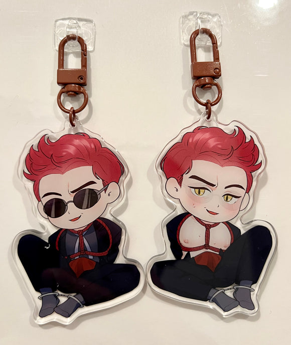 Crowley from Good Omens Front Variant Keychain