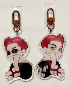 Crowley from Good Omens Butt Variant Keychain