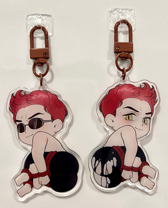 Crowley from Good Omens Butt Variant Keychain