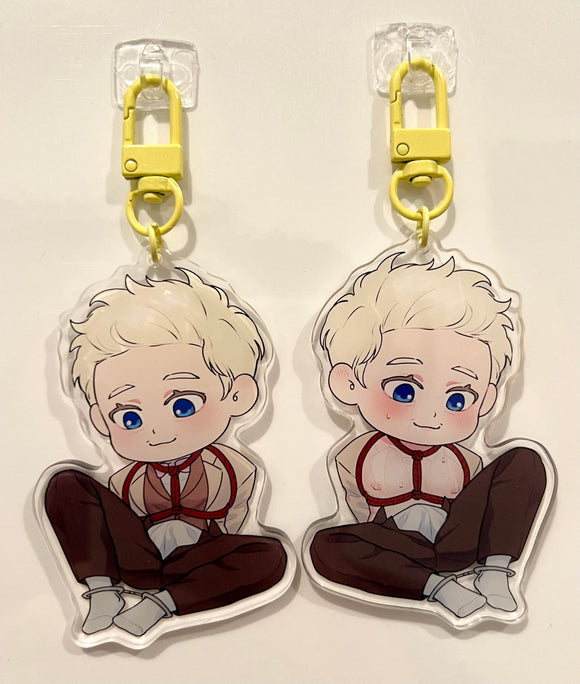 Aziraphale from Good Omens Front Variant Keychain