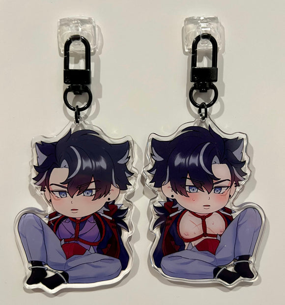 Wriothesley from Genshin Impact Front Variant Keychain